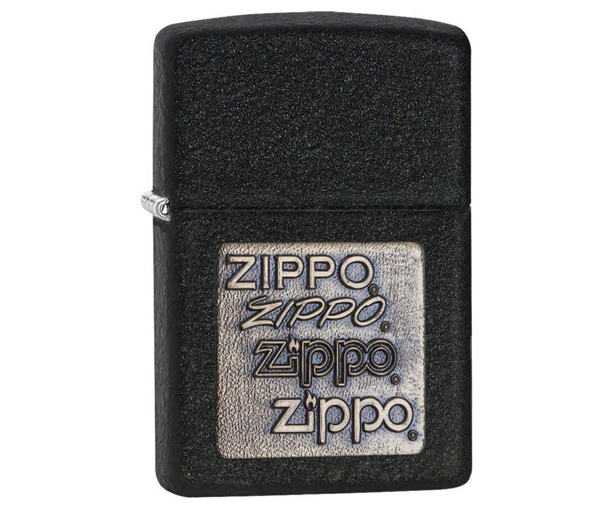 ZIPPO Zippo brass emblem black crakle 'Медная эмблема ZIPPO'