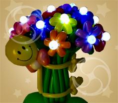 Букет 'Улыбка' со светящимися шарами