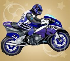Шар фольгированный фигура 'Мотоциклист синий'