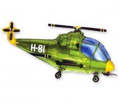 Шар фольгированный фигура 'Вертолет зеленый'