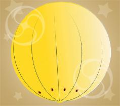 Шар гигант сфера желтый 2.1м