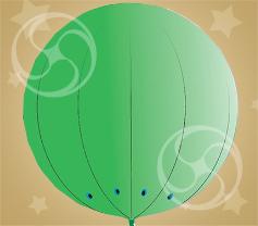 Шар гигант сфера зеленый 2.1м (3341)