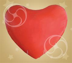 Шар гигант сердце красный 2.5м (3357)