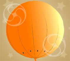 Шар гигант сфера оранжевый 2.9м (3358)