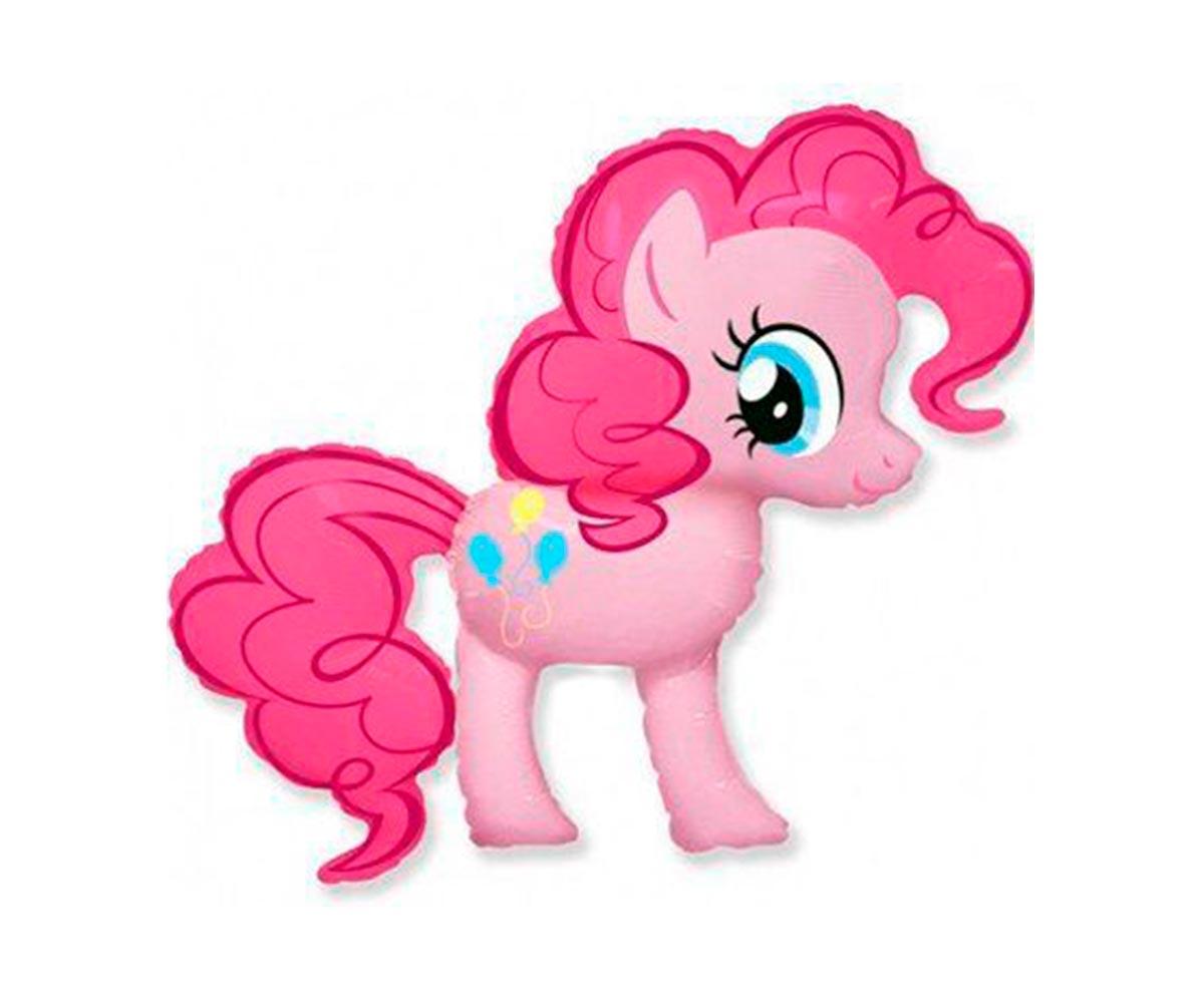 Шар фольгированный фигура 'Пони розовый'