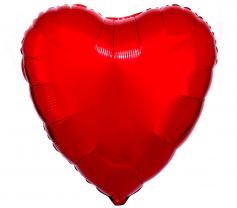 Шар фольгированный 'Сердце Red' металлик 18'