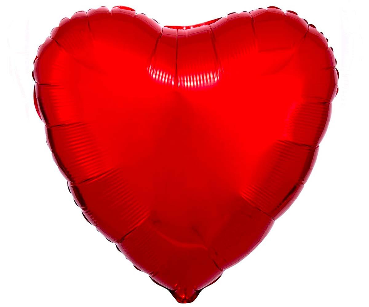 Шар фольгированный 'Сердце Red' металлик 18'