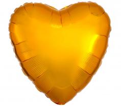 Шар фольгированный 'Сердце Gold' металлик 18'