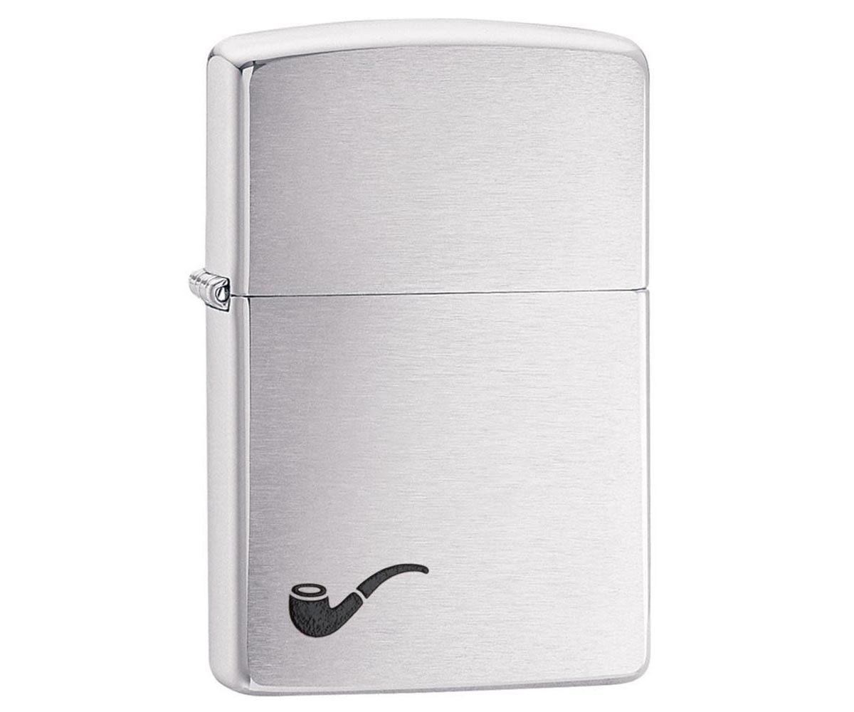 ZIPPO Brush fin pipe lighter 'Курителям трубки посвящается'