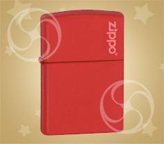 ZIPPO Red matte with zippo logo 'Алая'