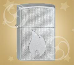 ZIPPO Reg satin chrome zippo flame design 'Хромированный огонь ZIPPO'