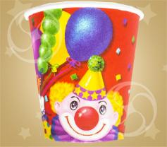 Стакан бумажный 'Клоун с шарами'