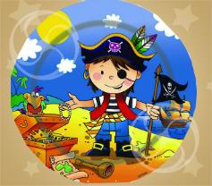 Тарелка бумажная 'Маленький пират'
