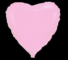Шар фольгированный 'Сердце пастель розовое' 9'