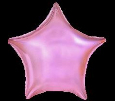 Шар фольгированный 'Звезда металлик розовая' 18'