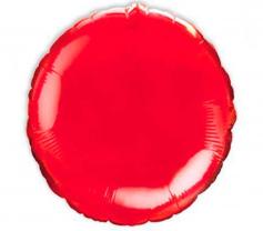Шар фольгированный 'Круг красный' металлик 18'