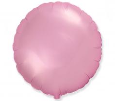 Шар фольгированный 'Круг сатин розовый' 18'