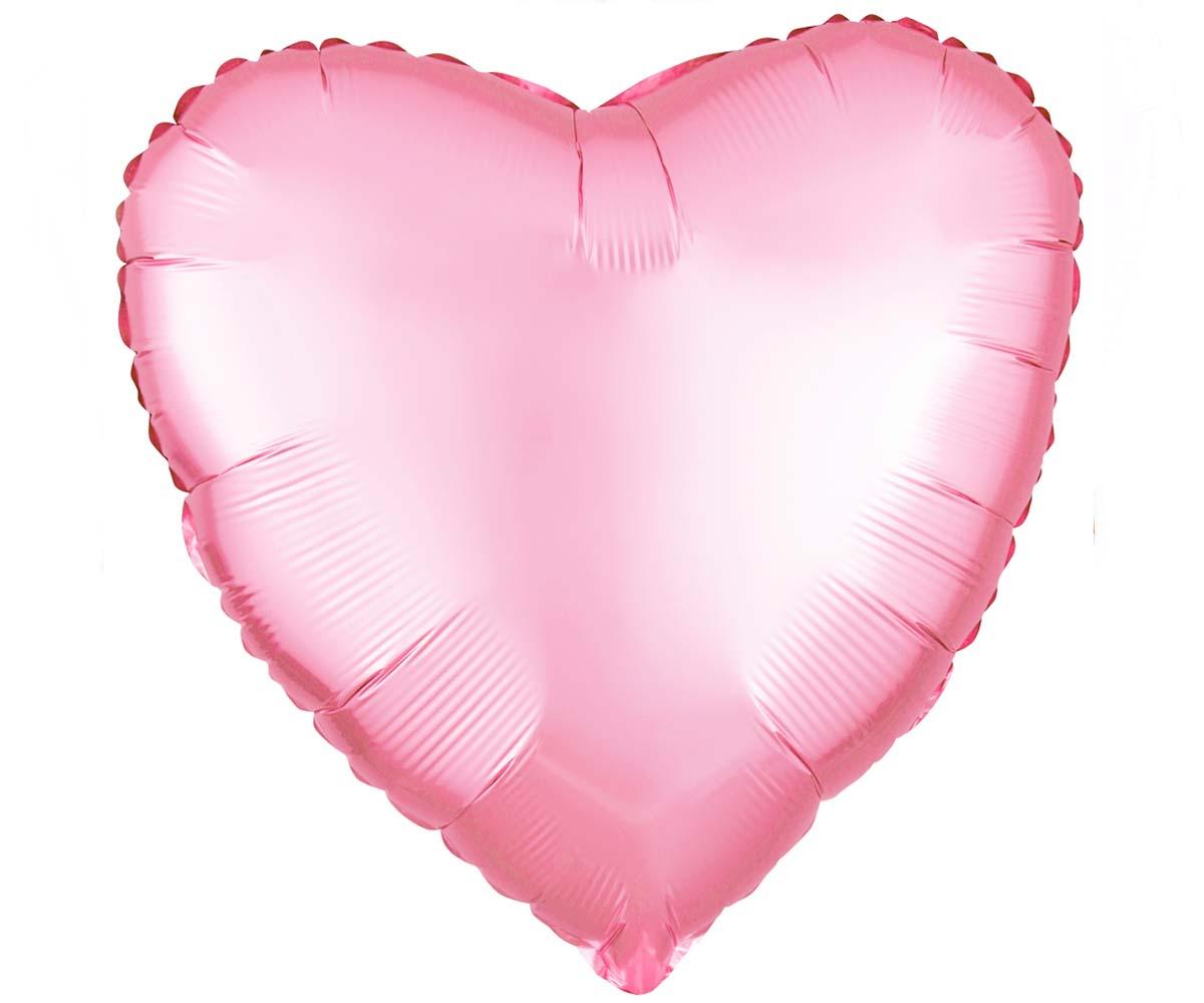 Шар фольгированный 'Сердце пастель розовое' 18'