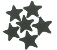 Конфетти звезды серебро 100гр (4732)