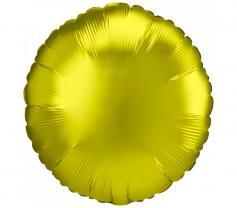 Шар фольгированный 'Круг сатин люкс лимон' 18'