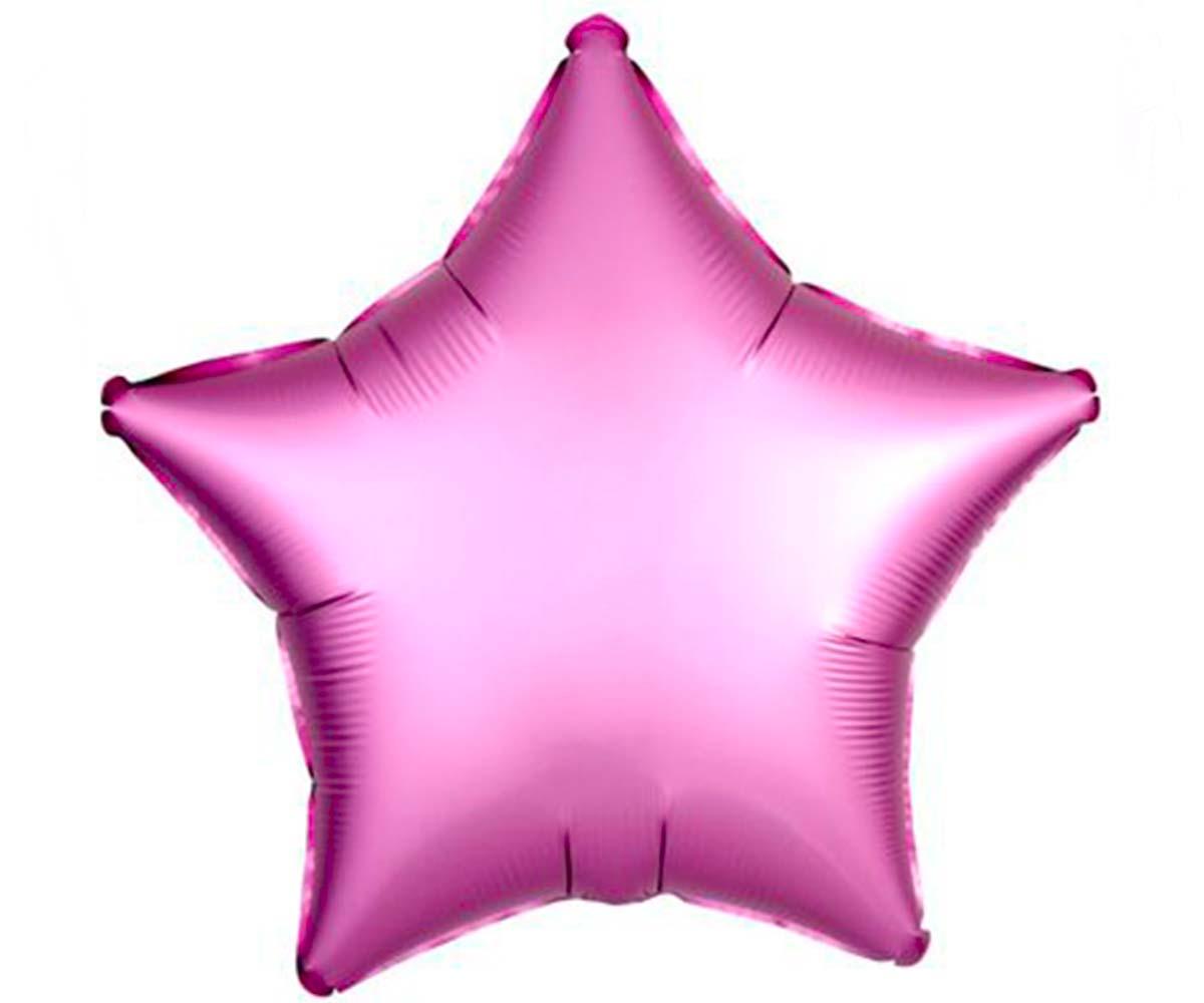 Шар фольгированный 'Звезда сатин' flamingo 18'