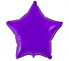 Шар фольгированный 'Звезда фиолетовая' 18'