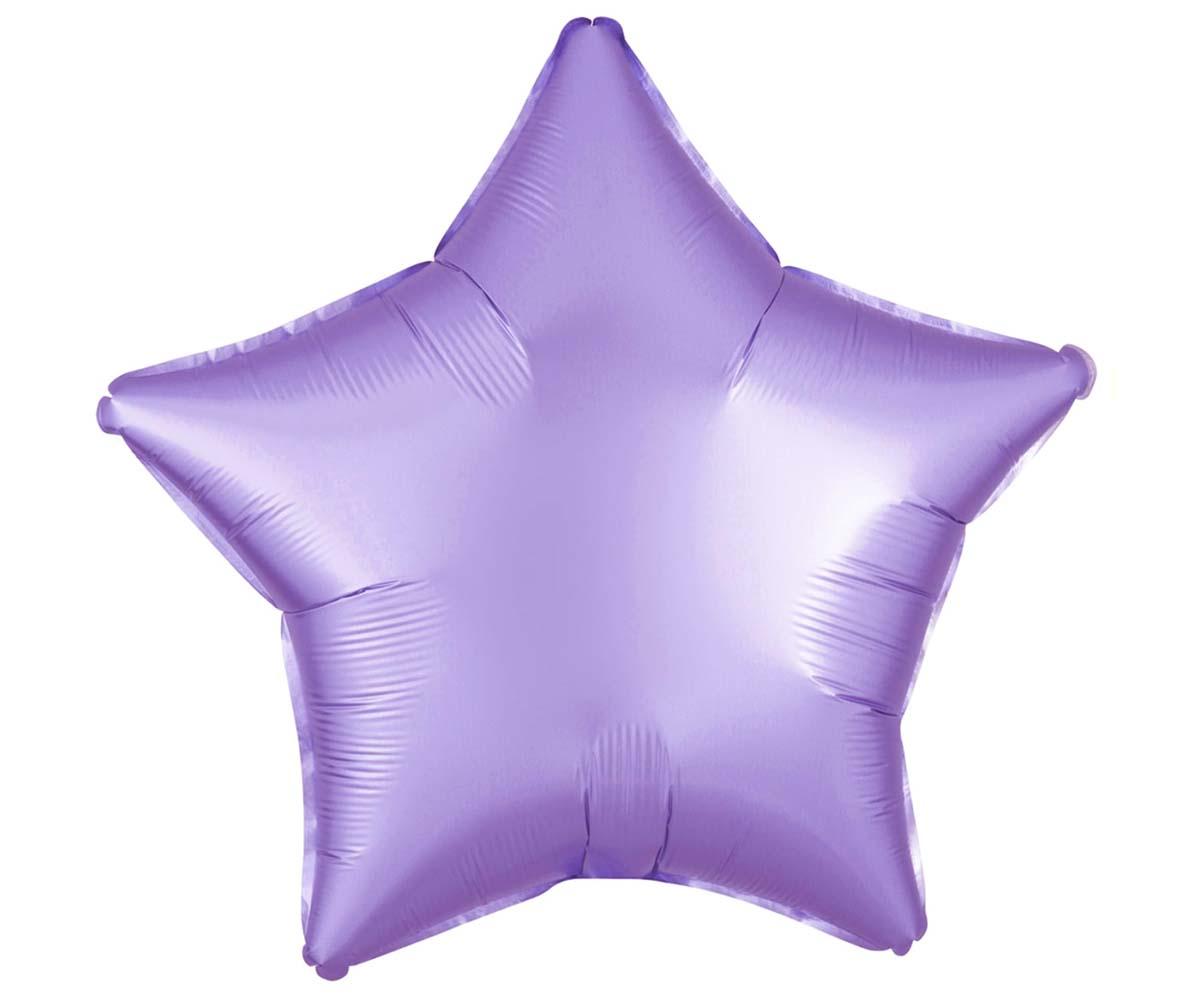 Шар фольгированный 'Звезда сатин' пастель lilac 18'