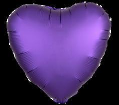 Шар фольгированный 'Сердце пастель фиолетовый' 18'