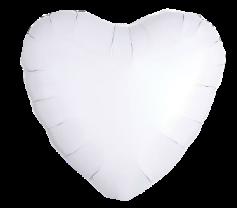 Шар фольгированный 'Сердце пастель мистик белый' 18'