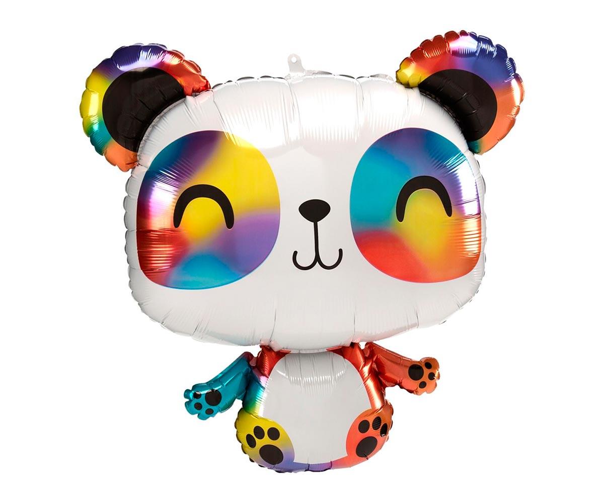 Шар фольгированный фигура 'Панда разноцветная'