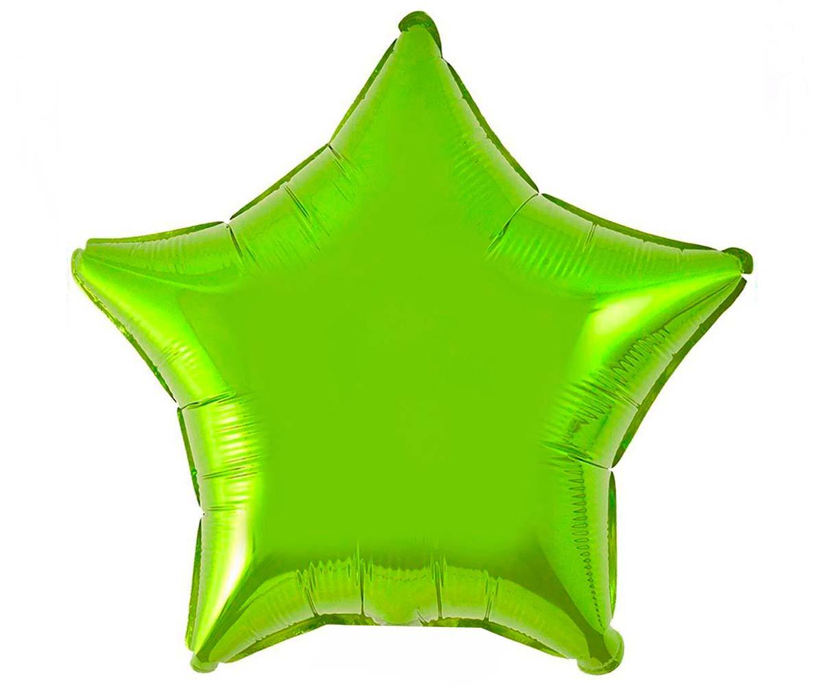 Шар фольгированный 'Звезда светло - зеленая' 18'