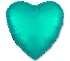 Шар фольгированный 'Сердце Tiffany' сатин 18'