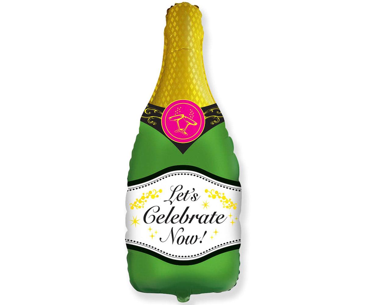 Шар фольгированный фигура 'Бутылка шампанского'